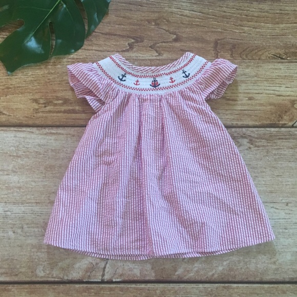 Good Lad Other - Smocked Seersucker Anchor Top Goodlad 9 months